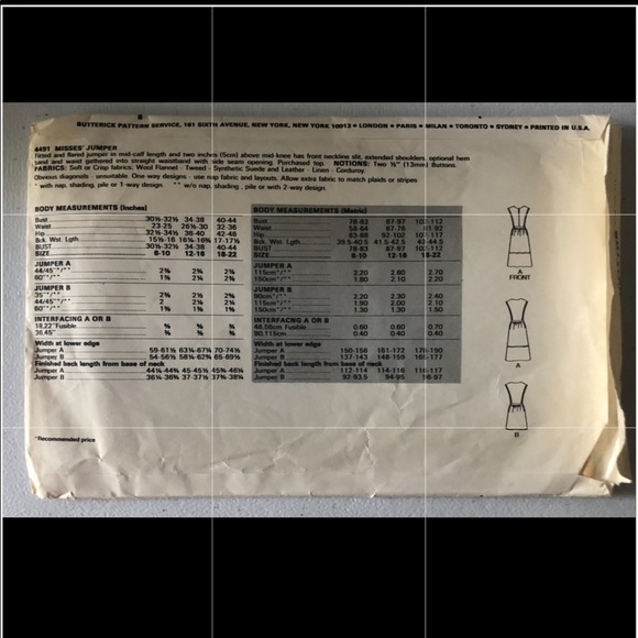 Butterick Pattern Set 4491 - Picture 2 of 2